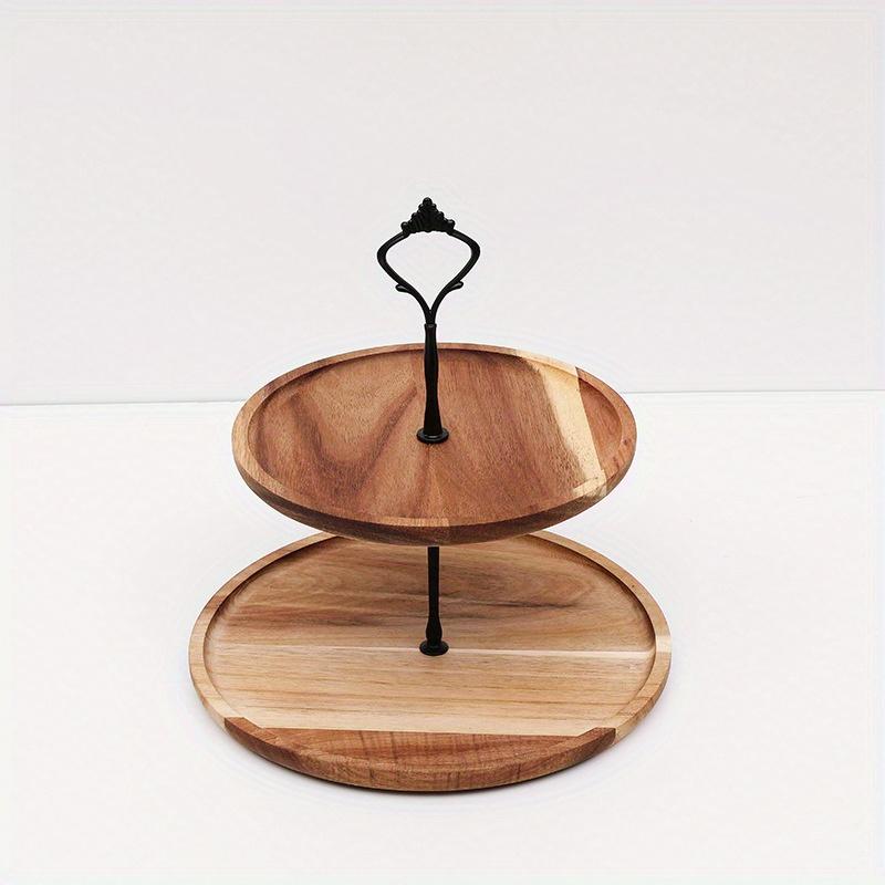 Ozdoby na stół deserowy z litego drewna stojak na ciasto stojak wystawowy talerz na owoce taca na przekąski wielowarstwowy talerz na owoce drewniana półka