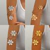 Bohemia Style Flower Bracelet Floral Armband Elegant Open Arm Bangle  Gift