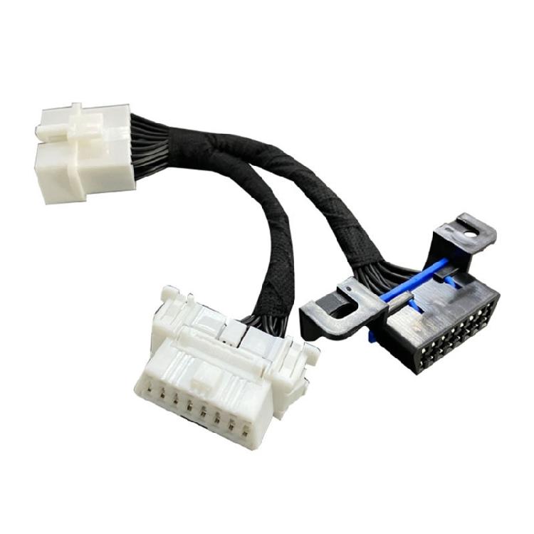 OBD2 OBDII 16 Pin Splitter Y Open Cable, 1 Male To 2 Female Connector Car Diagnostic Cable 1 To 2 Converter