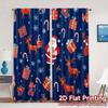 2pcs,Curtains Christmas Cute Santas Gifts (3) Print Modern Curtains Versatile Durable Polyester Curtains Versatile All