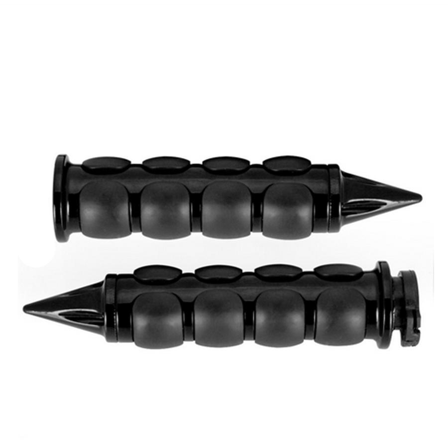 Pair 1" 25mm Universal Aluminum & Rubber Motorcycle Custom Handle Bar Hand Grips Throttle