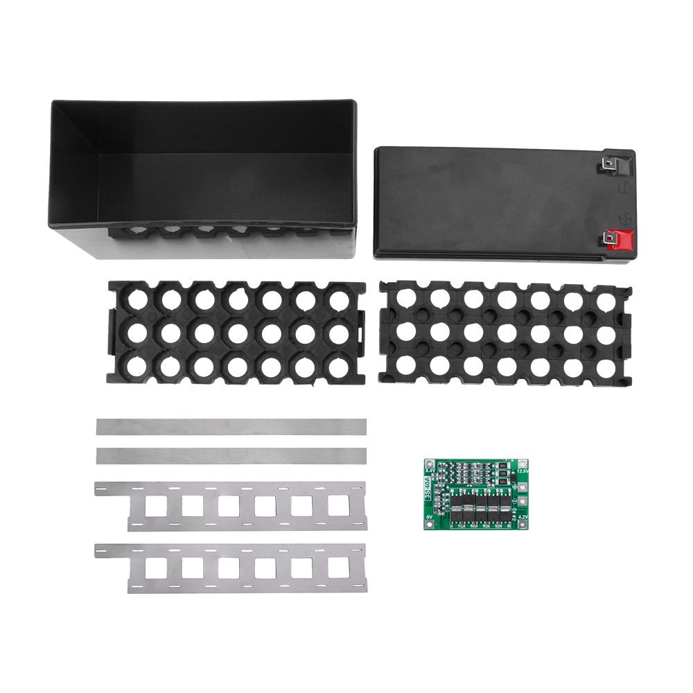 11V Lithium Battery System Storage Box 1*7 18611 Battery Fixture 1S DIY Packs Case BMS 1S11A Motorcycle ABS Battery Shell Holder