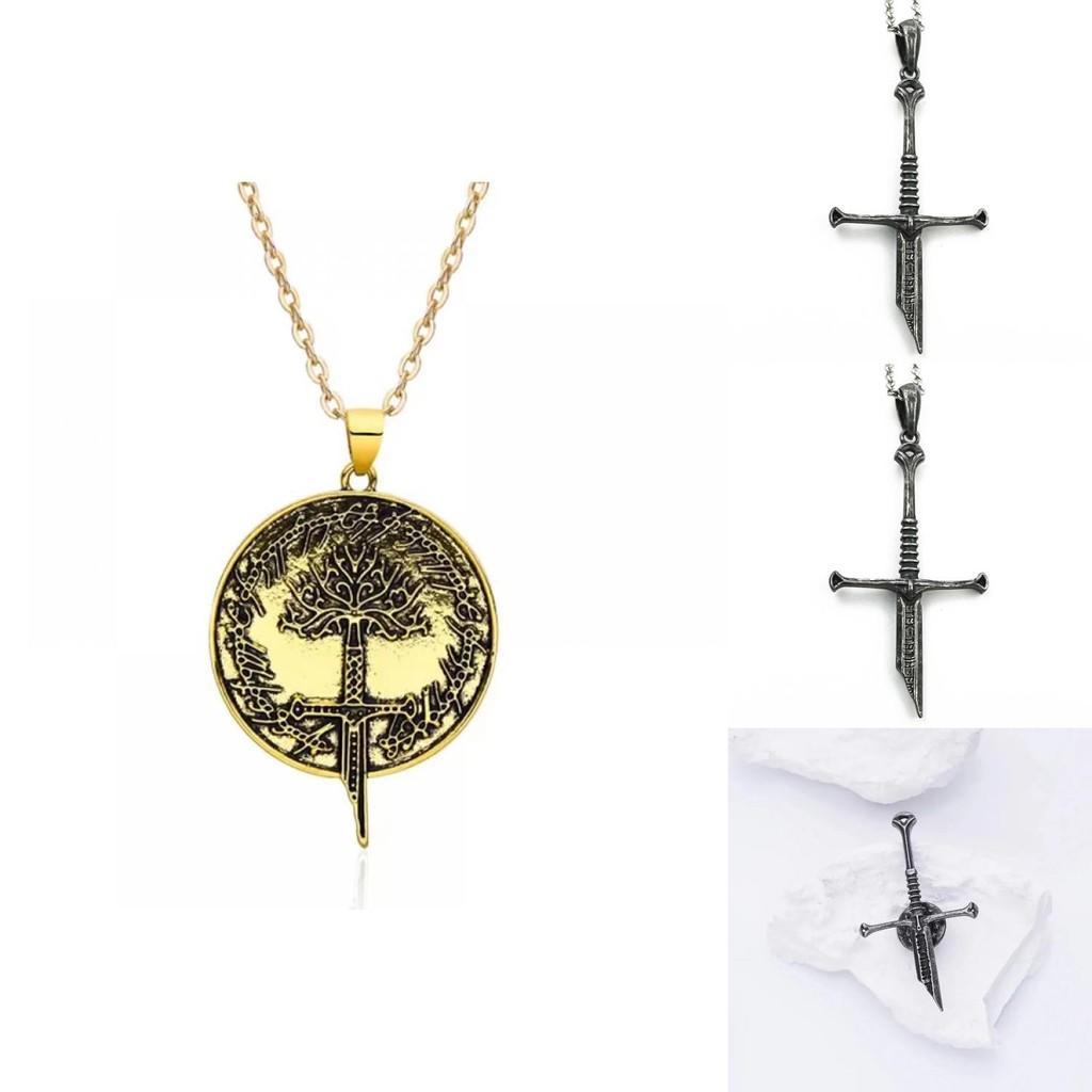 Unique Geometric Metal Necklace Inspired By With Elegant Short Sword Design