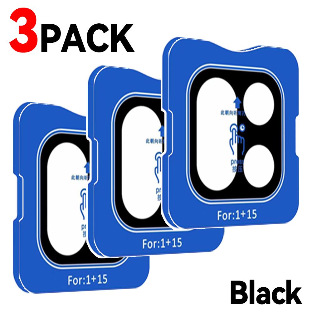 1-3PACK Easy To Install Tempered Glass for OnePlus 15 Black Glass Lens Protector for One Plus 15 Anti-scratch Phone Camera Film