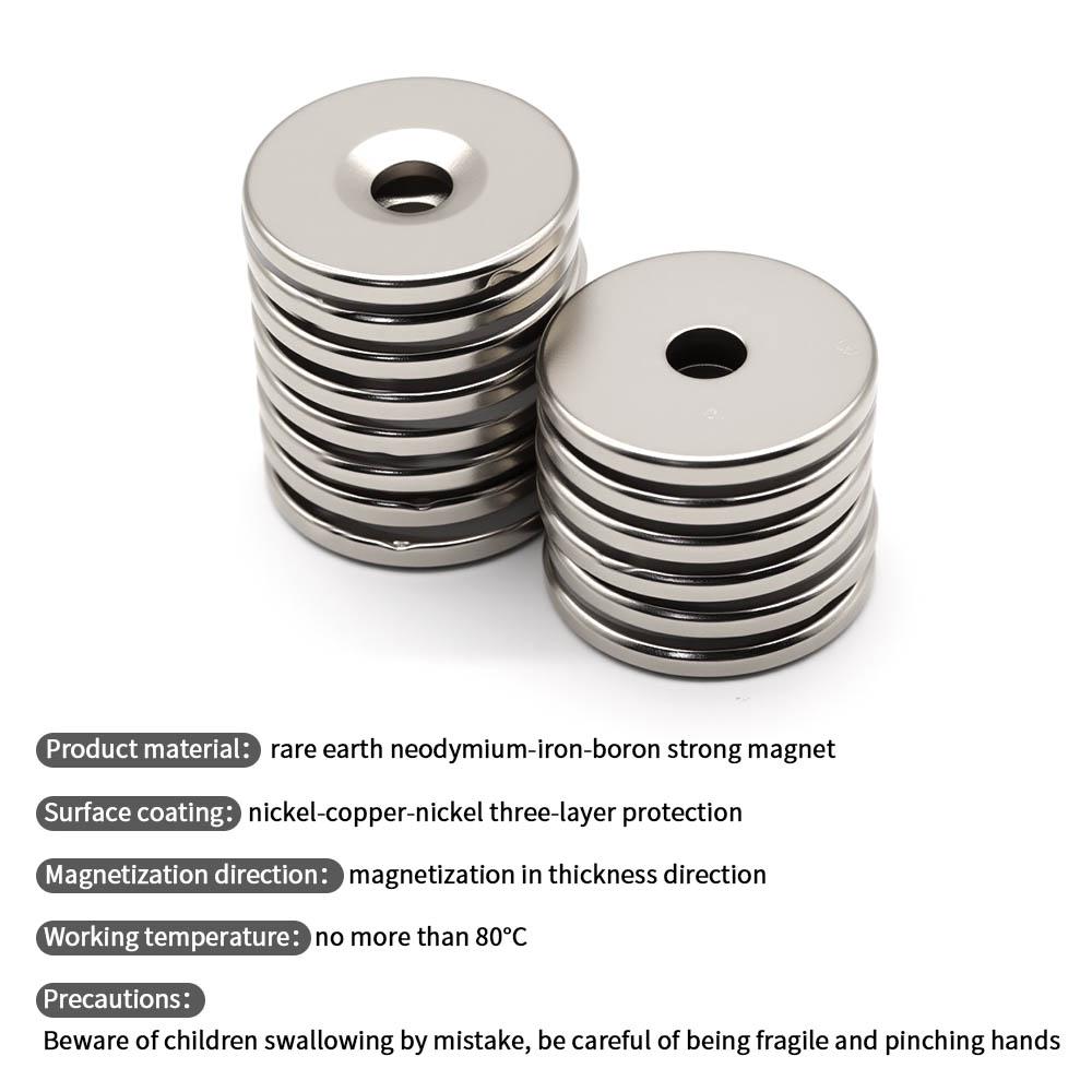 25x3-5mm Super Strong Neodymium Magnet N35 NdfeB Permanent Magnetic imanes Round With Holes Powerful Magnets Refrigerator Magnet