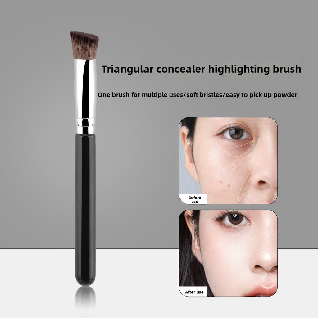 New single small iron triangle brightening concealer brush eye smudge makeup artifact soft bristles