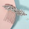 Strass Haarkamm weißer Kristall Tiara Braut Hochzeit Bankett Haarschmuck hochwertiger Legierungs-Strasskamm