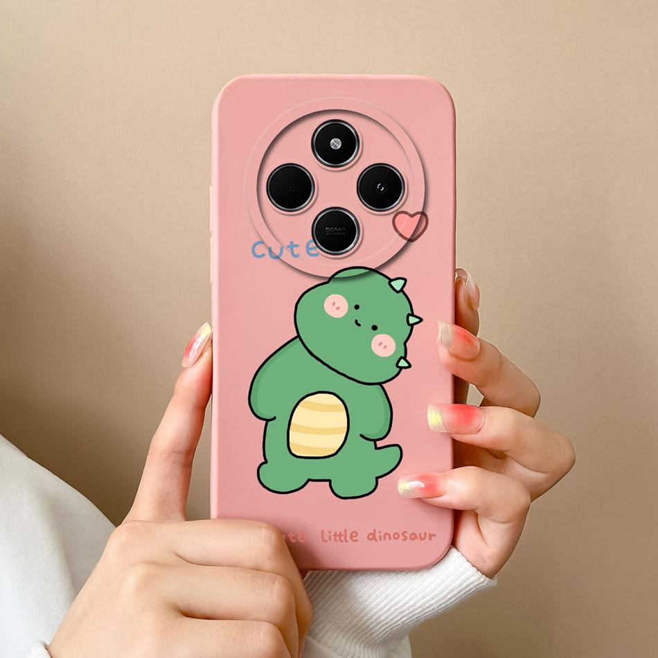For Poco C75 Phone Case Cute Cartoon Bumper For Poco C 75 Soft Smooth Liquid Silicone Full Protection Shockproof Back Covers