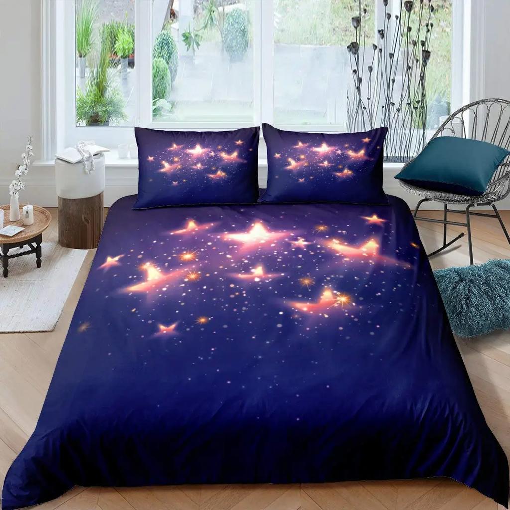 Comforter Galaxy 3D Printed Space Themed Bedding Set Kid Boy Galaxy Series Universe Pattern Polyester For Girl