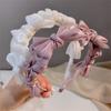 New Temperamen Headwear Hair Accessories Spring Summer Mesh Silk Hairband Korean Style Hairband Women Headband Bow Hair Hoop