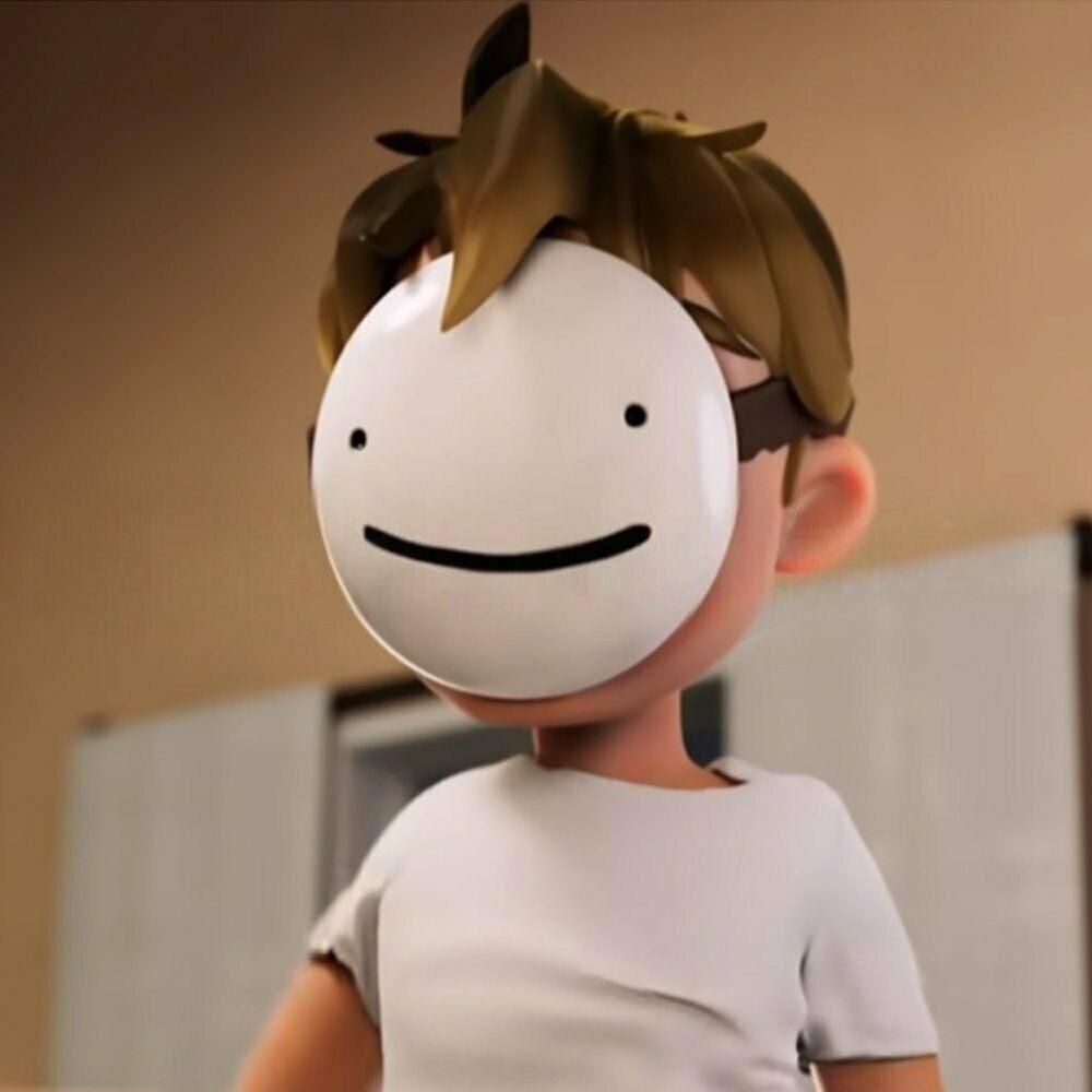 Dream Smp Minecraft Halloween Cartoon Cosplay Weiße Lächelnsmaske Geschenk Feiertag