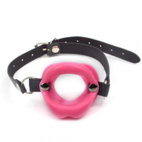 Cheap price rubber oral open lips shaped mouth gag for women bdsm SM bondage sexy mouth gags sex