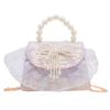 Girls Kids Shoulder Bag Made Of Fine Fiber With Cute Spliced Pattern
