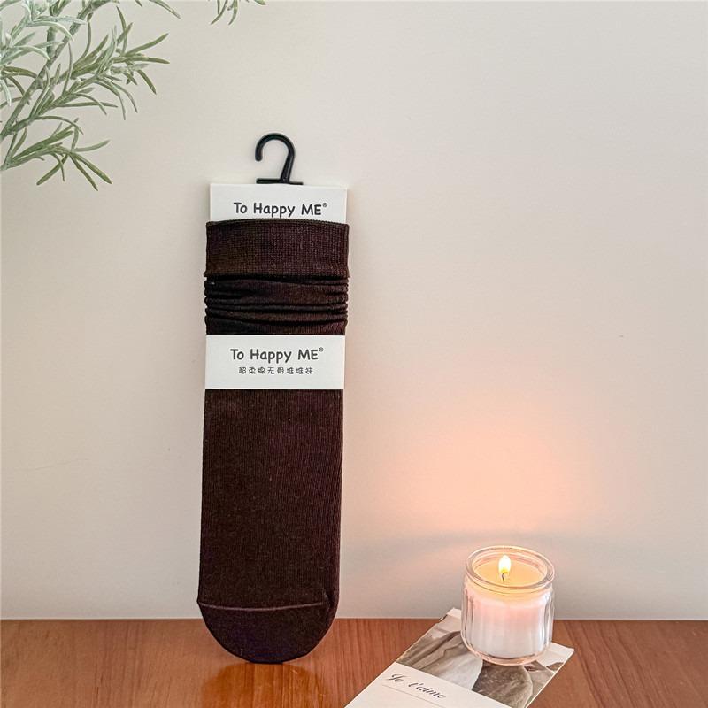 Ladies Fall Casual Miscellaneous Vertical Lines Preppy Style Boneless Breathable Tube Stack Socks