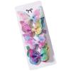 4Pcs Colorful Glitter Ribbons Glitter Hair Clip Double Butterfly Design Sequins Hair Clip  For Girls