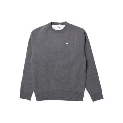 Solid Color Sport Crew Neck Sweatshirt Men Tops Grey CZ5353-071