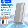 USB4 40Gbps M.2 NVMe SSD Enclosure with Cooling Fan PCIe 4.0 Solid State Drive Case Compatible with Thunderbolt4/3 PCAccessories