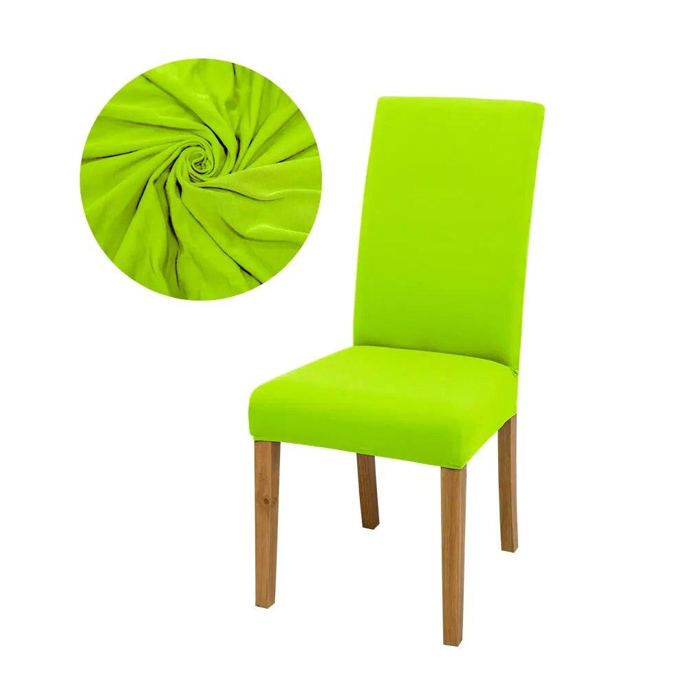 Solid Colors Chair Cover Dining Room Chair Seat Restaurant Weddings Banquet Hotel Elastic Flexible Stretch Spandex Chair Cover