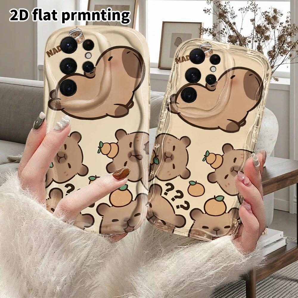 Phone Case: 2D Flat Samsung Galaxy A34 A35 M05 M06 S20 S22 S21 FE Plus 5G Protective Case, Couple Style, Orange Theme, Christmas and Halloween Gift
