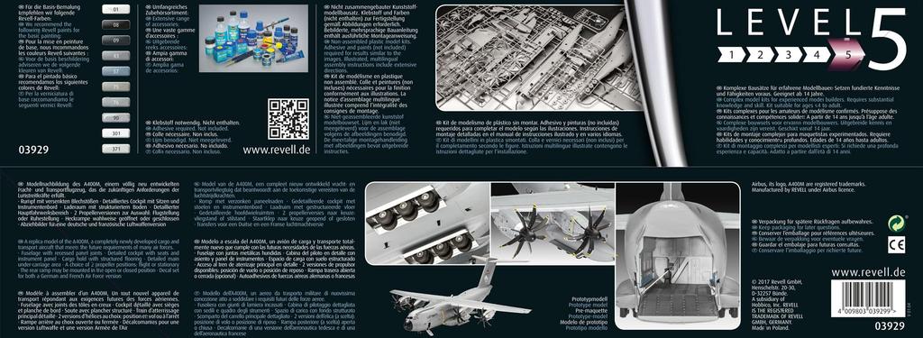 German Revell Scale Airbus A400M Luftwaffe Plastic Model Kit 03929 1/72