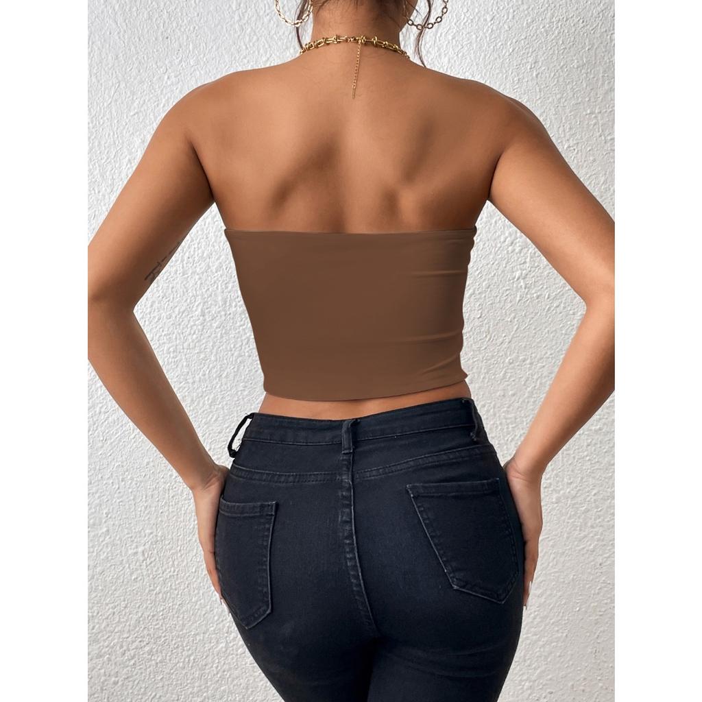 Damen Einfarbiger Alltäglicher Casual BH, Stoßfester und Anti-Hänge-BH, Ohne Stahlbügel, Damen Brustwickel, Geeignet zum Tragen zu jeder Jahreszeit