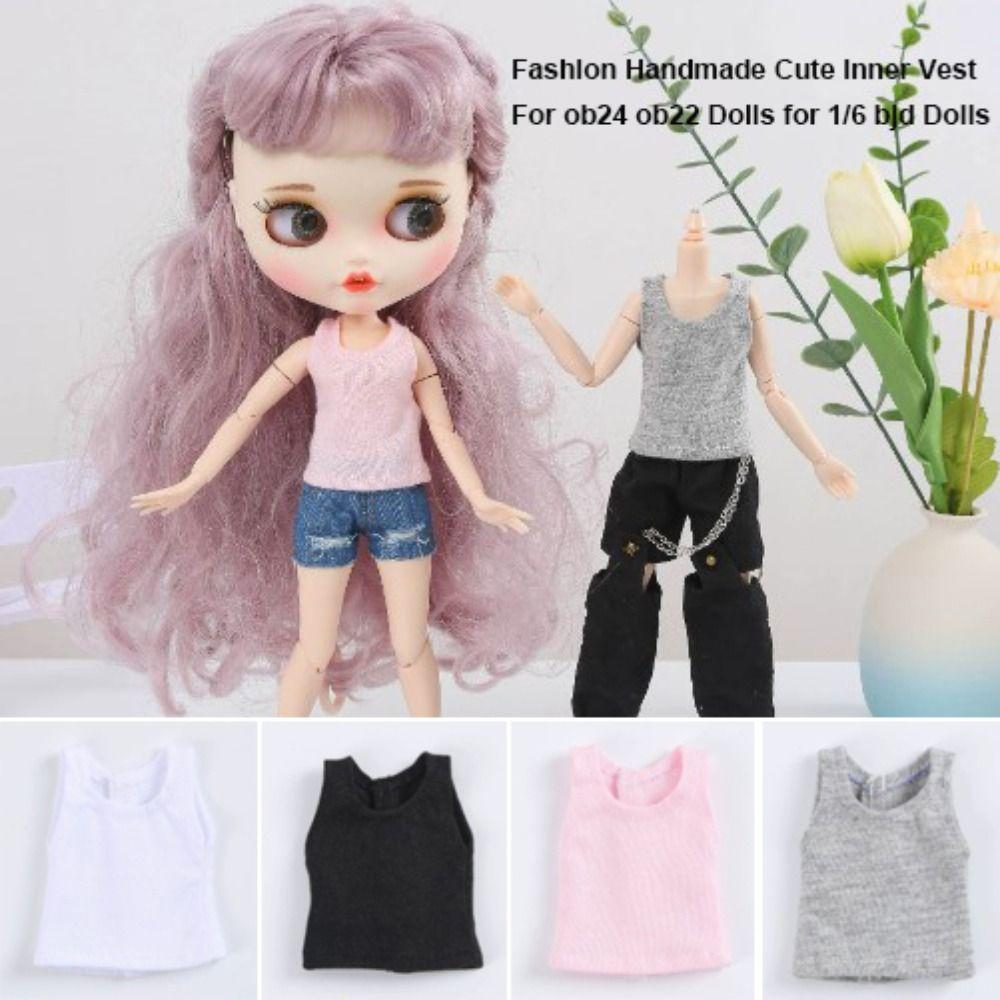Casual Wear Cute Inner Vest Dolls Clothes for Ob24 Ob22 Dolls for Blythe Dolls for 1/6 Bjd Dolls