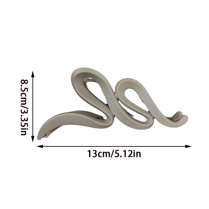 Frosted Wave Grab Clip Large Maillard Hair Clip Elegant Girls Shark Clip Back Head Hair Clip Hair Accessories Jewelry Gifts