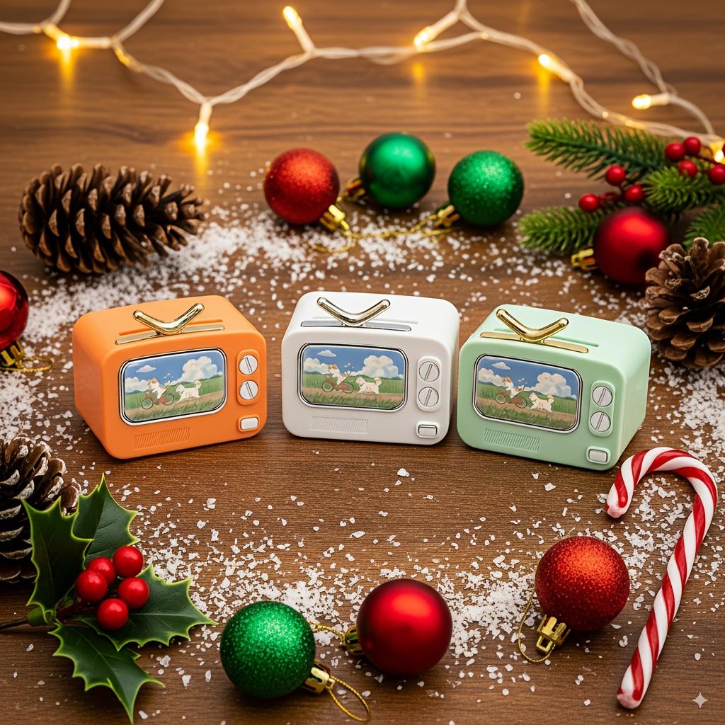 1pc Retro TV Toothpick Holder with1pack toothpicks.Automatic pop-up,dustproof colorful dispenser. Great table organizer for home, hotel,party and gift