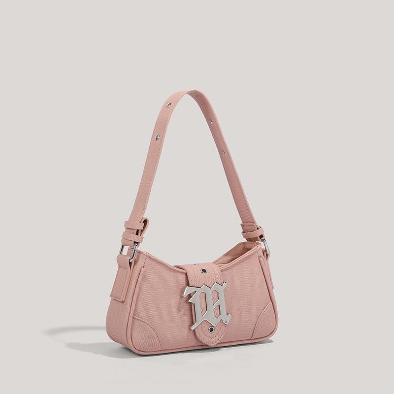 

Женская сумка Ретро Матовая на ощупь Сумка подмышку 2025 Высококлассная нишевая сумка Женская сумка через плечо Кроссбоди В наличии розовый