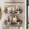 Punch-Free Wall-Mounted Bathroom Corner Shelf for Towels, Shower Gel, and Shampoo