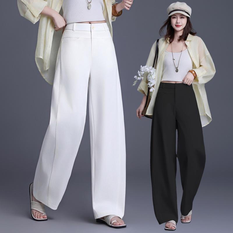 Brand Women's 2026 Fashion Wide-Leg High-Waist Loose Non-Iron Casual Pants