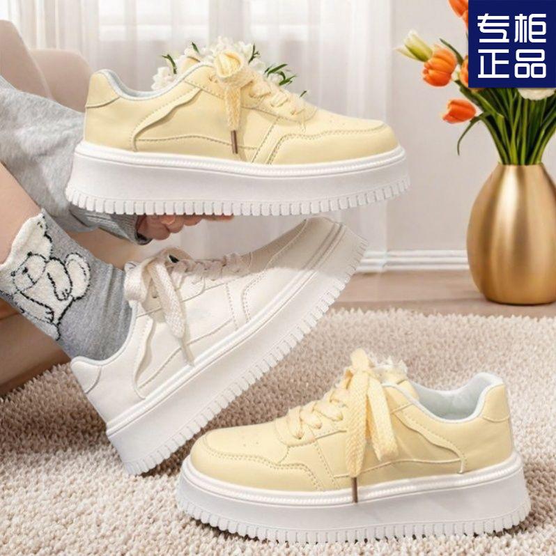 Women's Shoes Platform Muffin Niche Casual Board Shoes Spring Height Increase Lightweight New Versatile