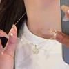 Camellia Pearl Necklace Women'S Niche Lamp Luxury Retro Elegant Ins Style Flower Pendant Necklace Women Premium