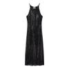Women's clothing autumn and winter new women's clothing European and American French design sequined decorative dress women