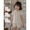 Youyou Girl's Summer Floral Tee & Bottoms Set