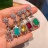 Color Simulation Jewelry Earrings Fashionable Paraiba Emerald Women Live Streaming