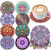 8 Pieces/set of Lunar Starry Sky Diamond Painted Coaster Set with Bracket DIY Coaster for Beginners and Adults, Gift of Art and Crafts Supplies