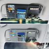 Car Organizer Light Barrier Car Sun Visor Organizer Clip Sunshade Storage Bag Zipper Sunglasses Pen Card Small Files Bracket