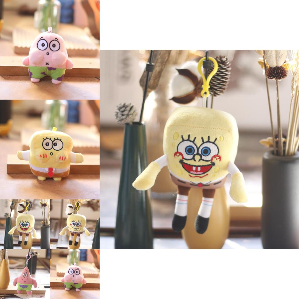 Adorable Spongebob Keychain Plush Toy Cute Patrick Bag Charm For Kids And Adults