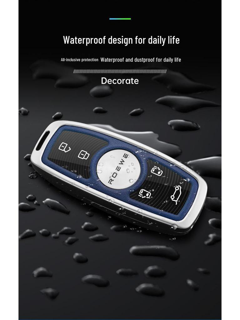 Roewe iMAX8 EV RX9 2023 Car Key Case – Metal Protective Shell with Buckle