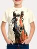 Children's Clothing Boys T-Shirt 3D Horse Print Short Sleeve Fashion Kids Summer Clothes Casual Child Girls Clothing O-Neck Tops