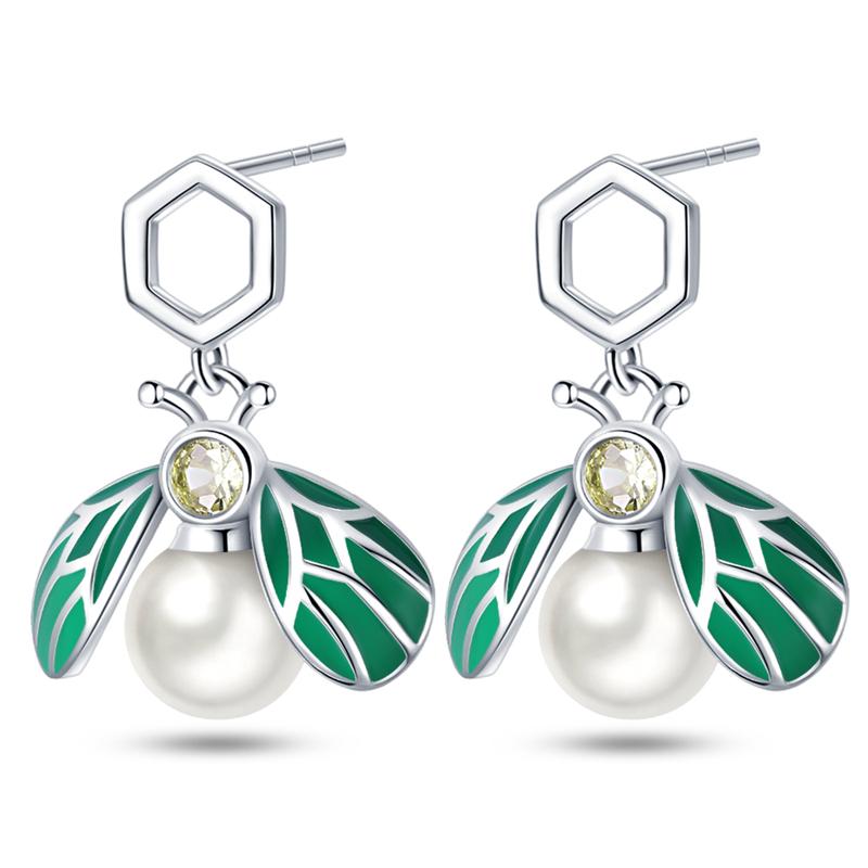 925 Silver Dragonfly Hoop Earrings Exquisite Jewelry For Women Fine Birthday Party Gifts