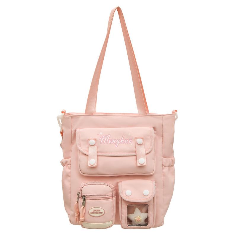 Soft Girl Painbag, Fresh and Cute Schoolbag, School-style Tutorial Bag, Multi-layered Design Sense, Female Student Tutorial Backpack
