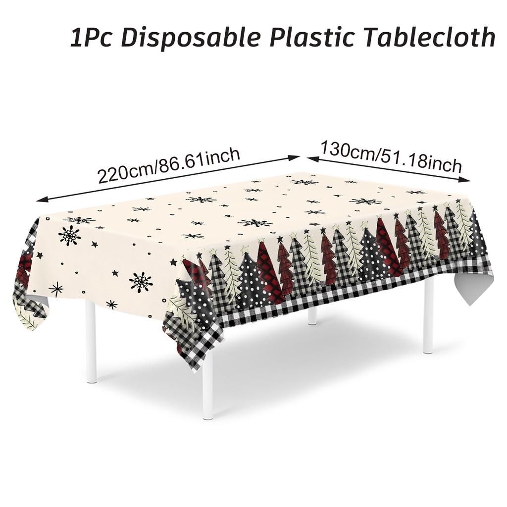Christmas Plastic Tablecloth Merry Christmas Decorations For Home Table 2026 Navidad Noel Xmas Decor Happy New Year Gift 2026
