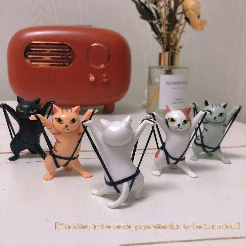 5pcs Dancing Cats Pen Holder Cat Lover Gifts,Creative the Coffin Dancers for Desk Home Decoration Ornaments Small Item Storage