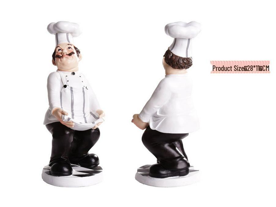 American Chef Doll Soft Figurine - Dessert & Pastry Shop Display Model