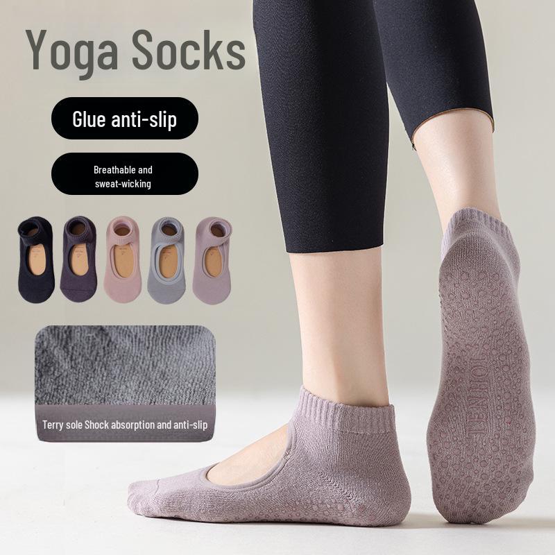 

Non-Slip Breathable Yoga & Pilates Training Socks for Indoor Gym One Size розовый