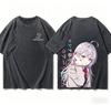 Cool Stylish Vintage Classic Washed Black Fate Series Saber Lily Anime Casual Cotton Short-Sleeve T-Shirt