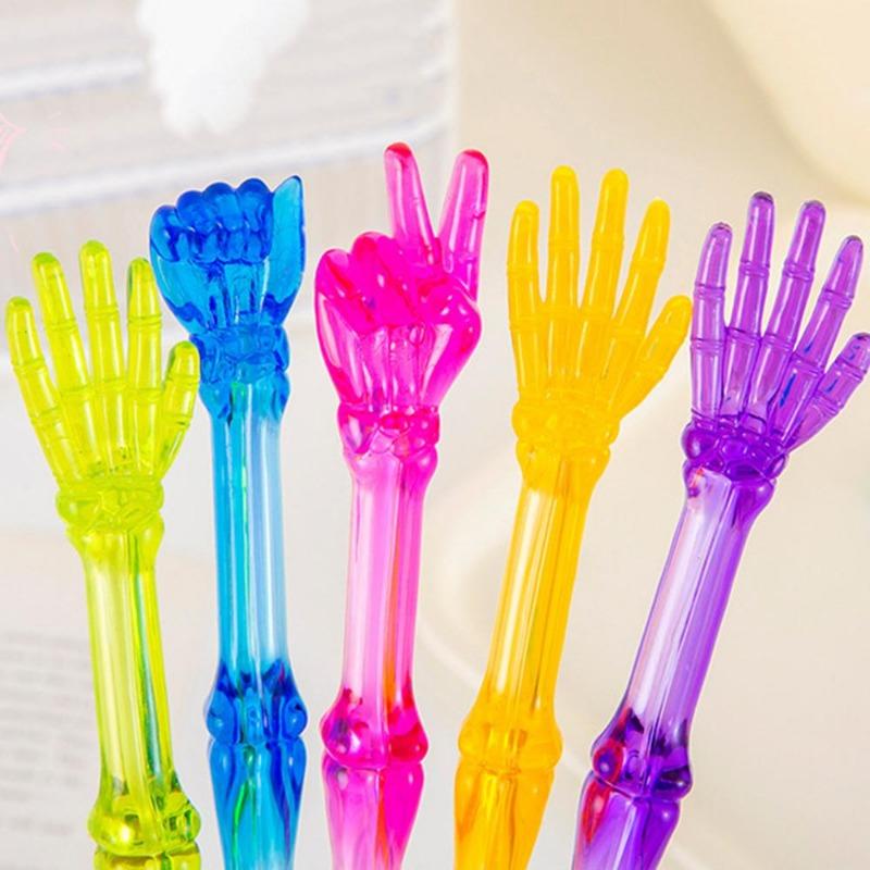 1Pc Creative Finger Bones Ballpoint Pen  Rock Paper Scissors Ball Pens Stationery Office School Supply Novelty Funny