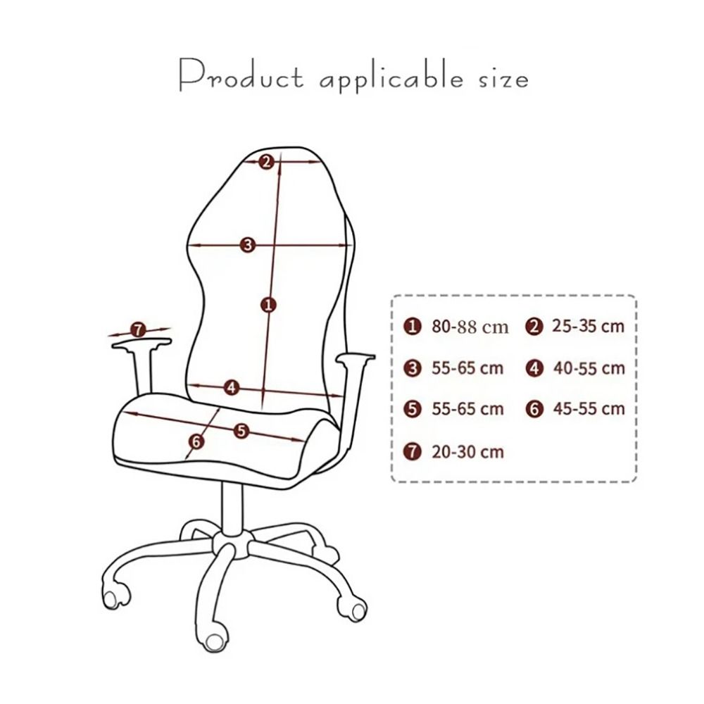 1Set Dustproof Gaming Chair Covers Fleece Jacquard Seat Protect Cover for Office Computer Chair